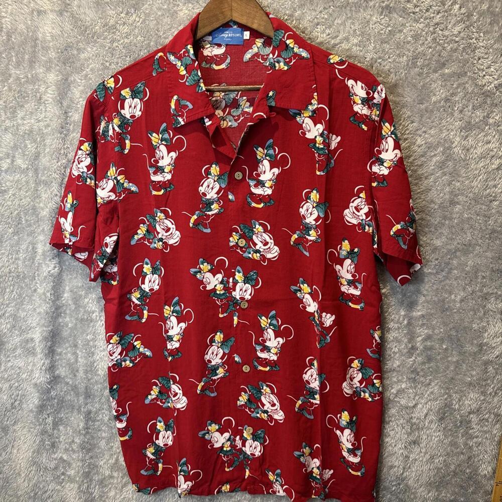 Camp Collar Red Graphic Button-Down Shirt - Disney by Palmland